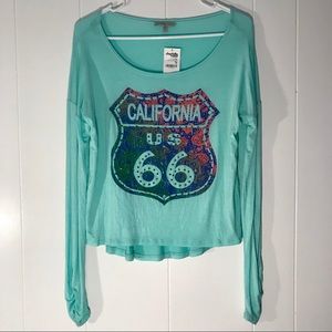 Charlotte Russe California Long Sleeve Shirt M